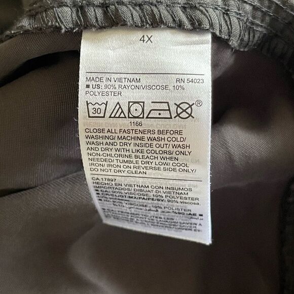 Old Navy bluish gray high rise flowy belted pants Sz 4X NEW - Picture 8 of 10